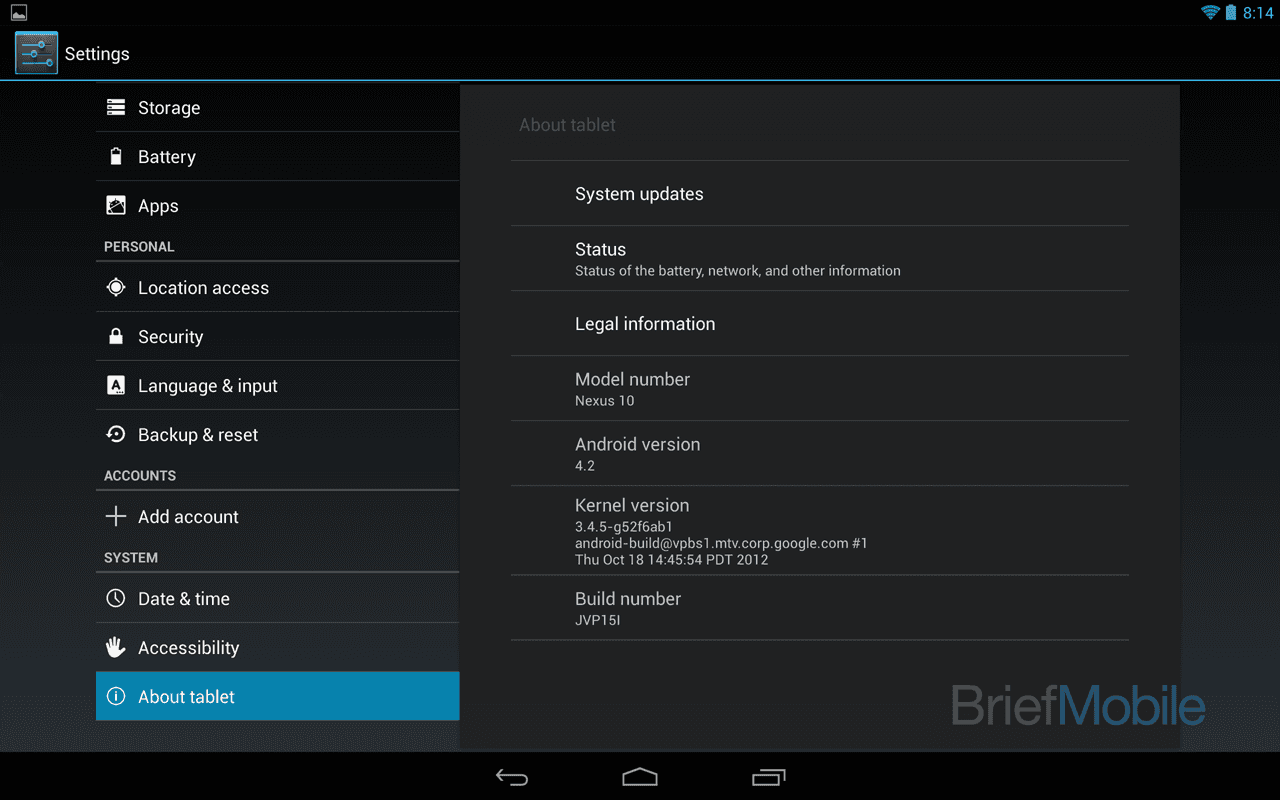 Google Android 4.2 Google Android 4.2