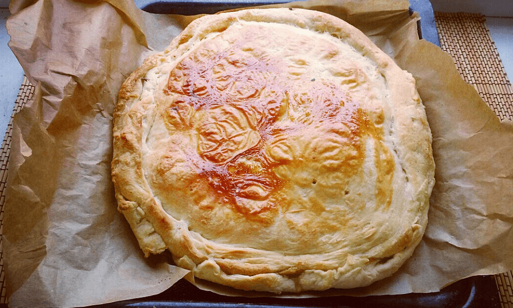 Куриный пирог с грибами