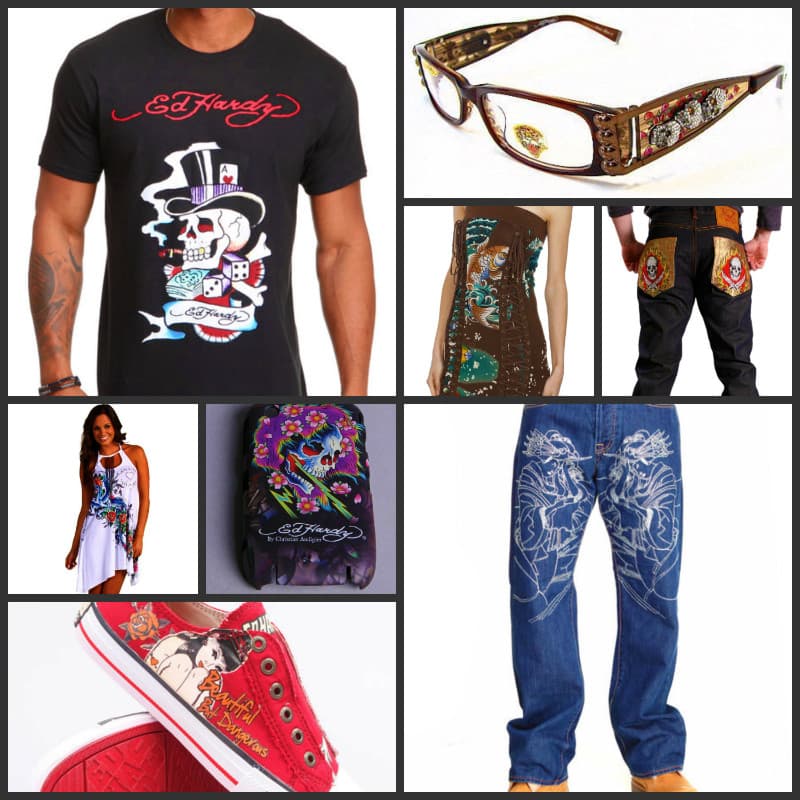 Такую одежду предлагает Ed Hardy