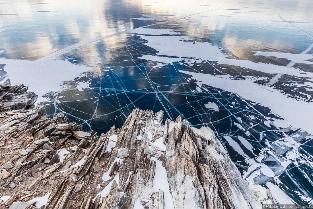 Байкал лед трещины