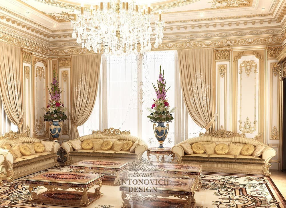Дизайн интерьера гостиной, Luxury Antonovich Design