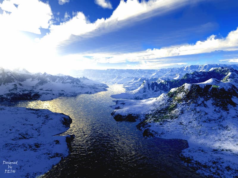Река в Альпах Terragen